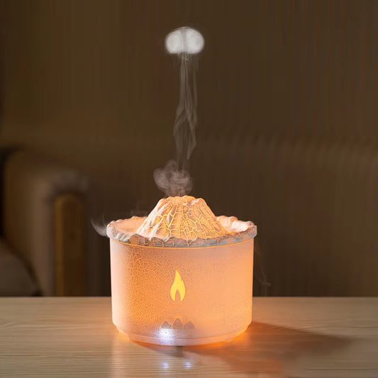 Volcano Aromatherapy Machine Desktop Essential Oil Diffuser Flame Humidifier Household Night Light Decoration