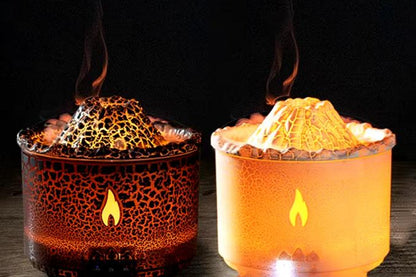 Volcano Aromatherapy Machine Desktop Essential Oil Diffuser Flame Humidifier Household Night Light Decoration