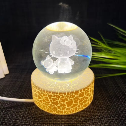 Creat Crystal Ball USB Night Light with Milky Way Galaxy LED Children Night Lamp for Bedroom Ambient Light Christmas Gift