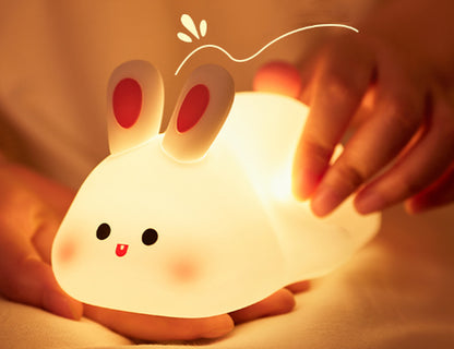 Cute Silicone Night Lights Sheep Cartoon Bedroom Lamp for Children'S Room Decor Rechargeable Timing Dimming Sleep Night Light