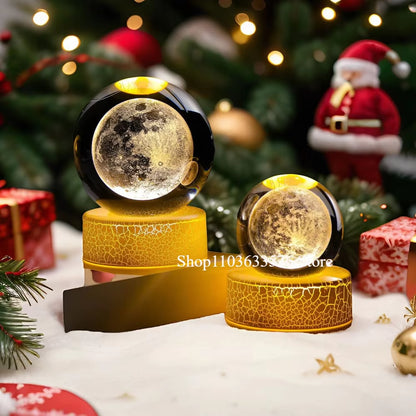 Creat Crystal Ball USB Night Light with Milky Way Galaxy LED Children Night Lamp for Bedroom Ambient Light Christmas Gift